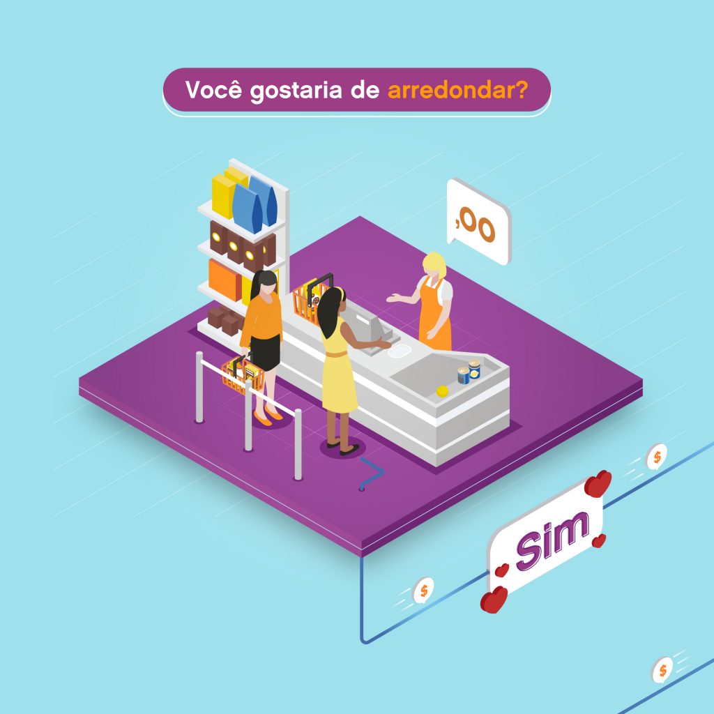 Deseja arredondar e doar?