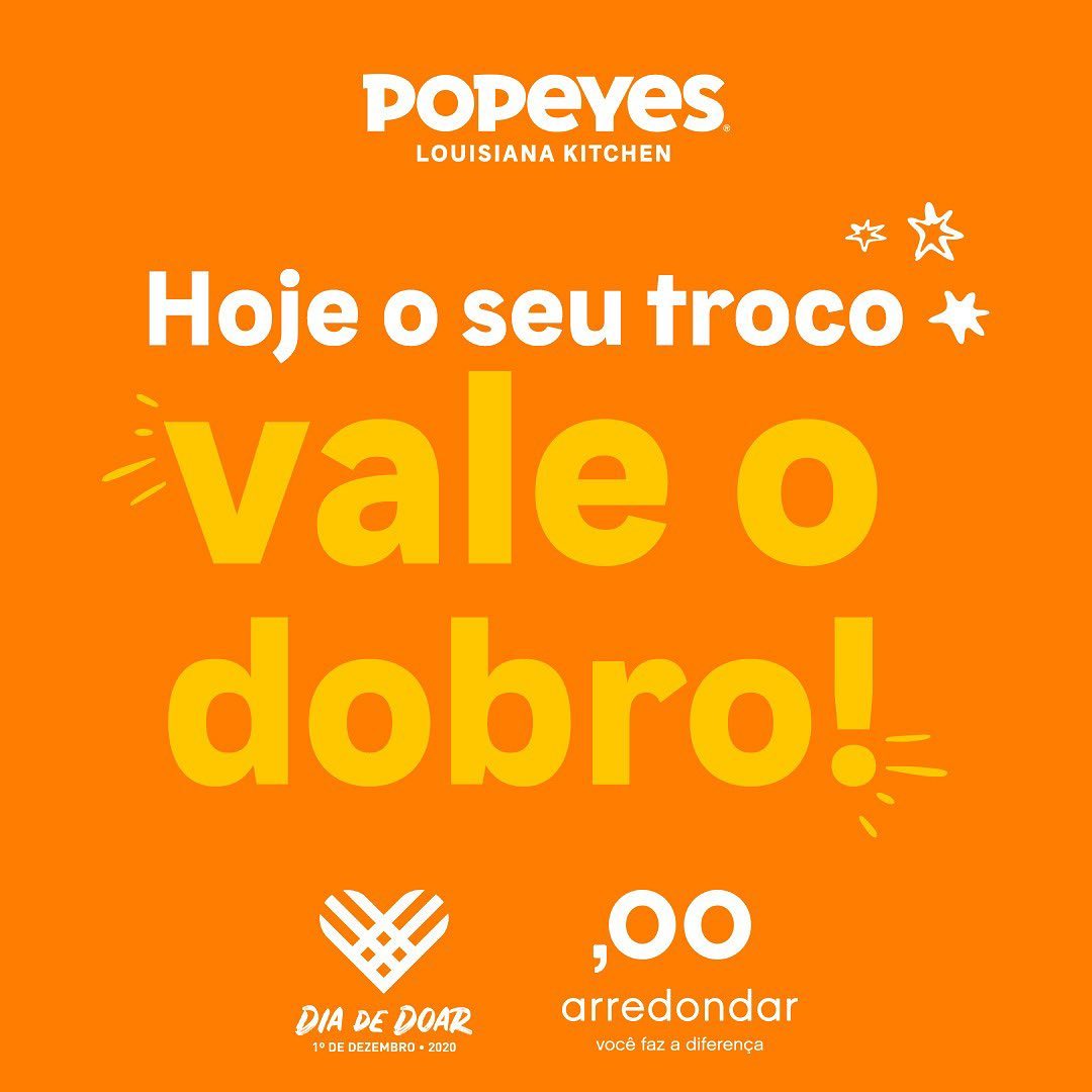 Popeyes duplica os arredondamentos feitos no Dia de Doar