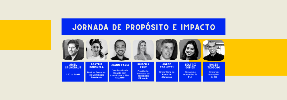 ZAMP e Arredondar promovem evento presencial de jornada de propósito e impacto